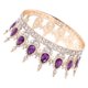 thumbnail image 4 of Tiara nupcial de estilo barroco con corona dorada y diamantes de imitación para niñas, mujeres y novias., 4 of 8