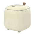 thumbnail image 4 of deevoka Desktop Trash Can Stylish Press Type Luxury for Vanity Top Counter light yellow, 4 of 9