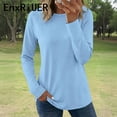 thumbnail image 5 of EnxRiUER Workout Tops for Women Long Sleeve Crew Neck T-Shirt Soft Casual Quick Dry Yoga Golf Shirts, 5 of 9