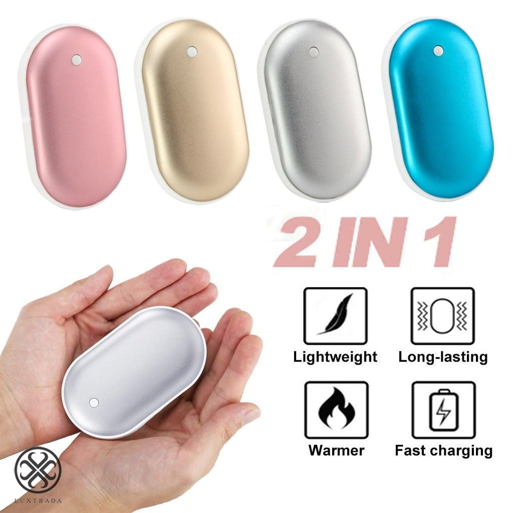 Rechargeable 5000mAh Power Bank Hand Warmer USB Chargers Electric Pocket Heaters 