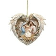 thumbnail image 2 of XMMSWDLA 5Pcs Nativity Scene Christmas Tree Ornaments - 3D Religious Christmas Tree Decorations, The Birth of Jesus Hanging Decorations for Christian Gifts & Family Keepsakes, 2 of 6