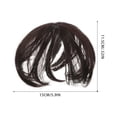 thumbnail image 2 of OUNONA Synthetic Hair Topper for Thinning Hair Black Lightweight Comfortable Clip on Wiglet, 2 of 5