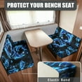 thumbnail image 2 of FORUDESIGNS Dolphin Hibiscus Heart Print 2 Pcs RV Dinette Cushion Covers Comfortable Replacement Camper Cushion Slipcover Sofa Furniture Protector 1 Backrest Covers and 1 Bench Covers, 2 of 7