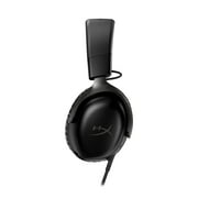 HyperX Cloud III – Wired Gaming Headset, PC, PS5, Xbox Series X|S, Angled 53mm Drivers, DTS, Memory Foam, Durable Frame, Ultra-Clear 10mm Mic, USB-C, USB-A, 3.5mm – Black