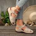 thumbnail image 4 of Rokment Orthopedic Wedges Fisherman Walking Sandals for Women 2026 Beach Summer Comfortable Fashion Casual Leather Arch Support Platform Gladiator Dress Sandal D Size 6, 4 of 8
