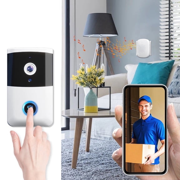 Wireless Video Doorbell with Night Vision, 65° HD Camera & 5-Month Battery – Wi-Fi Smart Doorbell with Two-Way Talk, App Alerts, No Wiring Needed for Home Security