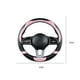 thumbnail image 3 of Funda de cuero para volante | Ajuste universal 14-15 pulgadas | Protector antideslizante de volante de microfibra de cuero para coche | Transpirable, duradero, rosa de moda para la mayoría de coches, 3 of 9