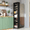 Black, variant on 7-Tier Pull-Out Storage Shelf, Narrow Rolling Storage Cart with Wheels, Slim Multi-Tier Organizer for Kitchen, Living Room & Narrow Spaces,Walnut