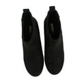 thumbnail image 4 of Soda Women's Faux Suede Chelsea Round Toe Lug Ankle Bootie , Black, 6 M US, 4 of 5