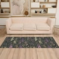 thumbnail image 2 of Yayeee Runner Rug for Bedroom 2'x6' Machine Washable Hallway Non Slip Mat, Purple Floral Pattern, 2 of 8