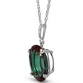 thumbnail image 2 of Galaxy Gold 14K Solid White Gold 24" Necklace with Lab-Grown Oval Alexandrite, 14"-24" Sizes, June Birthstone, Symbol of Transformation, 2 of 6