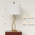 thumbnail image 6 of Maxax 26" Gold Table Lamps Set of 2 , Modern 3-Way Dimmable Bedside Lamps for Living Room, Bedroom, Nightstand, End Table, Office, 6 of 6