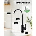 thumbnail image 3 of Drinking Water Faucets for Kitchen Sink, Matte Black Water Filter Faucet for Reverse Osmosis or  System, RO Bar Sink Faucet, Stainless, 3 of 7