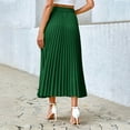 thumbnail image 5 of Drses‌‌ ‌‌‌‌‌‌‌‌‌‌‌‌‌‌‌‌‌‌‌‌‌‌‌‌‌‌‌‌‌‌Women's Elegant Pleated Maxi Skirt - High Elastic Waist A-line Long Skirt with Shirring Detail for Work, 5 of 7