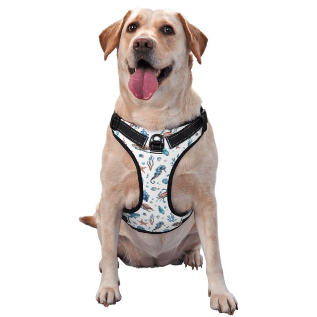 Wukai Harnais pour Animaux sous-Marins, Gilet Laisse pour Animaux - Boucle Réglable, Design Réfléchissant, Accessoires pour Petits, Moyens et Grands Chiens - Grand