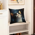 thumbnail image 6 of JoyMoreHome Cute Funny Cat Pattern Throw Pillow Cover with Hidden Zipper, 18x18 Inch Soft Durable Pillowcase for Livingroom, Sofa, Bedroom, Office, 6 of 6