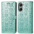 thumbnail image 1 of Funda Cartera FOXDOCK para Vivo Y18i , Flip PU con Relieve de Gatos y Perros, Tarjetero y Soporte, 1 of 6