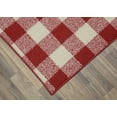 thumbnail image 6 of Garland Rug Country Living Buffalo Plaid Polypropylene Chili Red/Ivory Indoor Area Rug, 5' x 7', 6 of 7