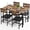 Mix Brown, variant on Mvvte 5-Piece Dining Table Set with Upholstered Padded Chairs, Industrial Kitchen Table Set with 4 Chairs for Small Space, Apartment, Mix Brown