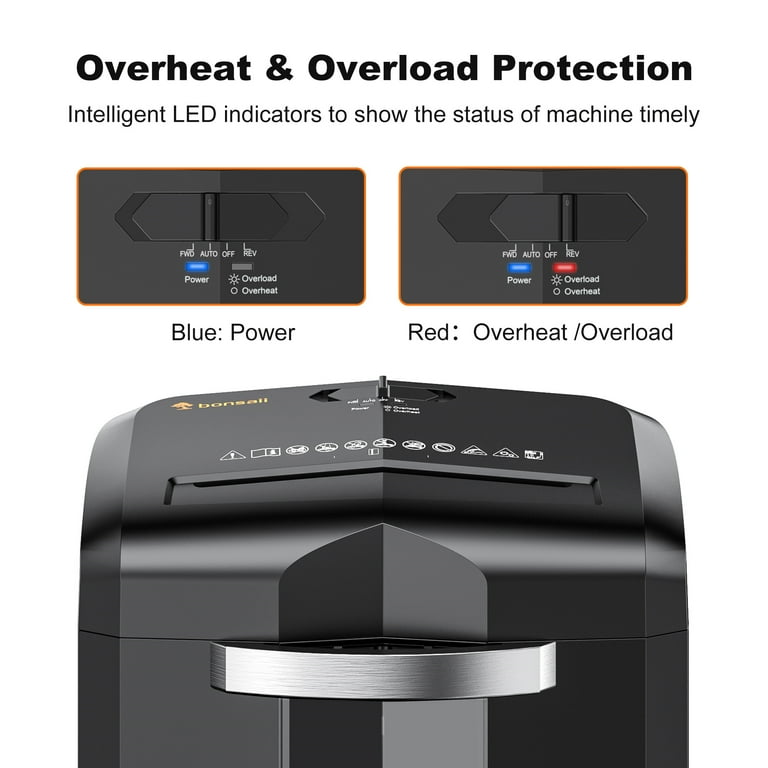 Bonsaii 12-Sheet Micro-Cut Paper Shredder, Heavy-Duty, 60-Min