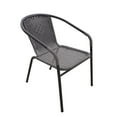 thumbnail image 6 of RTC Group Furniture Stackable Rattan Dining Chair, Set of 4 for Indoor/Outdoor Patio Restaurant, Porch, Backyard Gray, 6 of 18