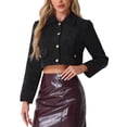thumbnail image 1 of Blazer de Tweed INSPIRE CHIC para traje corto de mujer, chaqueta corta de manga larga, 1 of 6