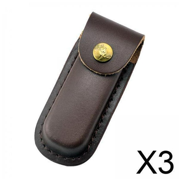 BELOVING 3xPU Leather Knife Sheath Storage Sheath for Hunting Travel Outdoor Activities