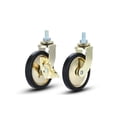 thumbnail image 2 of (4 Packs) 3-inch Screw Stem Gold Brake Dining Wheel & Swivel Pp Caster Hand Push Silent Wheel Furniture Caster ,Quiet and Smooth, 2 of 4