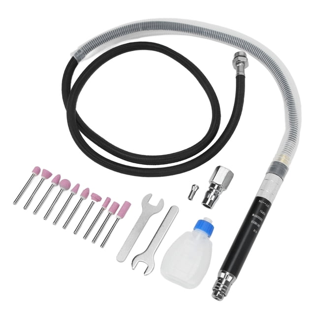 Air Micro DIE Grinder, Light Weight 1/8in Collet Wear Resistant Pneumatic Pencil Die Grinder Kit For Woodworking For Industry ANGGREK Air Micro Die Grinder