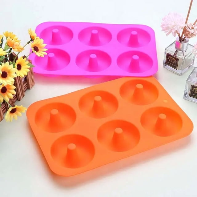 Bandeja para sartén YONGSHENG 2 paquetes de bandeja para hornear donuts de silicona antiadherente de grado alimenticio