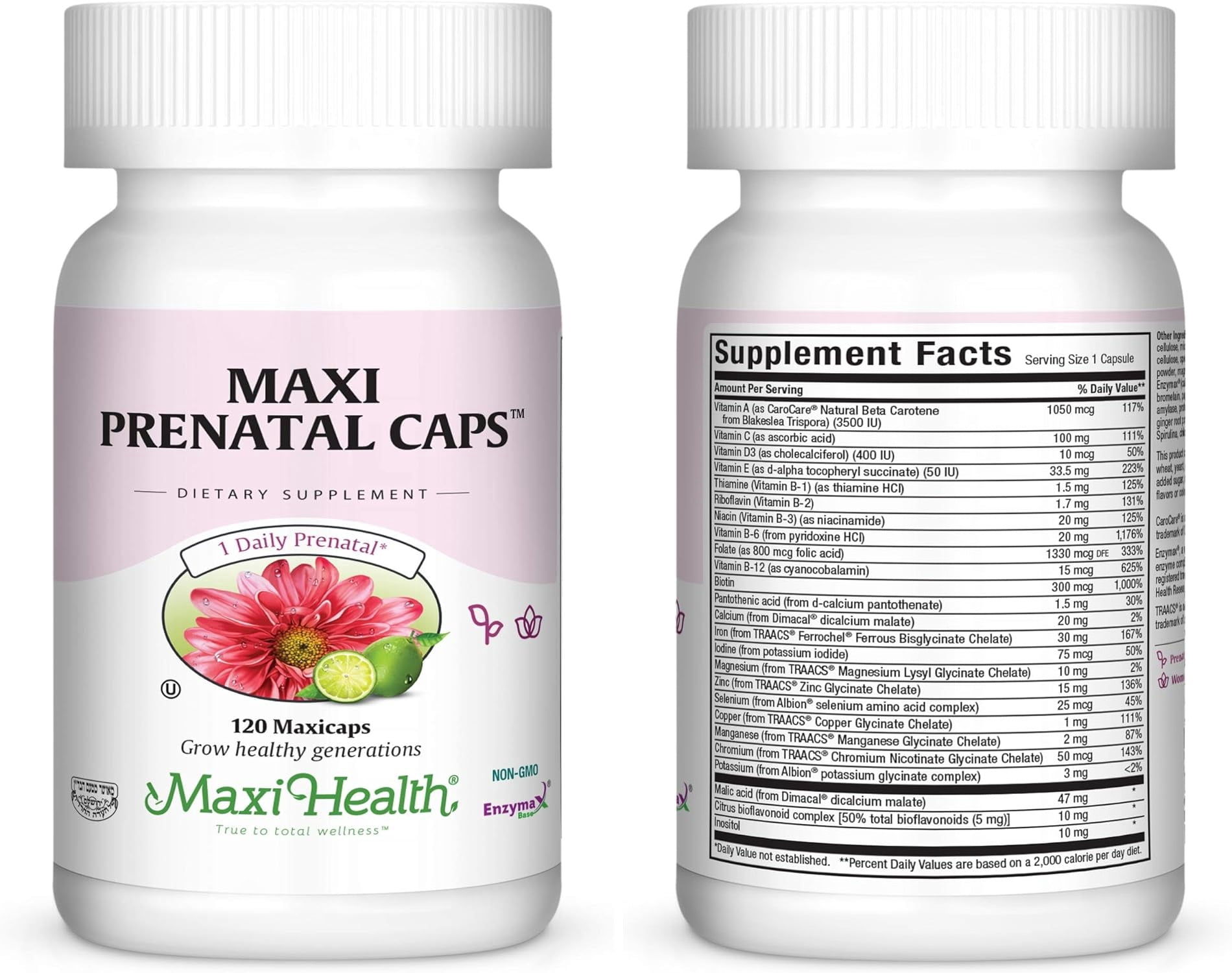 Maxi Health, Prenatal Caps, 120 Count