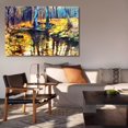 thumbnail image 4 of Póster de lienzo con un arroyo tranquilo que atraviesa el bosque, decoración de dormitorio, paisaje deportivo, decoración de oficina, regalo, estilo marco, 20 x 30 cm, 4 of 8
