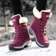 thumbnail image 2 of Botas de nieve impermeables de media pantorrilla para mujer, Botas de senderismo altas hasta el muslo, cómodas, alta calidad, Invierno, 2 of 4