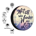 thumbnail image 5 of Gaeub Not All Those Who Wander Are Lost 14-17in Tire Cover, Spare Tire Cover, for Camper Caravan, Trailer, Car, Truck, SUV, Jeep - 15 inch, 5 of 9