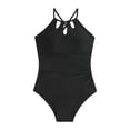 thumbnail image 6 of Girls Swimsuits Cut Out 1 Piece Bathing Suit Quick Dry Beach Swimwear with Adjustable Straps Tween Bathing Suit Girl 10-11 Years, 6 of 7