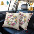 thumbnail image 4 of Easter Decorative Throw Pillow Covers 20x20 Inch Set of 2 Happy Easter Eggs Home Decor Pillow Cases for Couch, Flower Wreath Leaves Cushion Case for Living Room Bedroom Bed Car Chair, 4 of 9