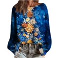 thumbnail image 1 of Birdeem Chandail-Over à Manches Longues Col Rond Imprimé Mode Automne 2026 pour Femmes, Crochet Graphique, Vêtements d'Automne pour Femmes, 1 of 6