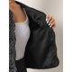 thumbnail image 5 of Conjunto de Blazer de Tweed INSPIRE CHIC para Mujeres Elegante Trabajo 2 Piezas Blazer Falda Trajes XL Negro, 5 of 6