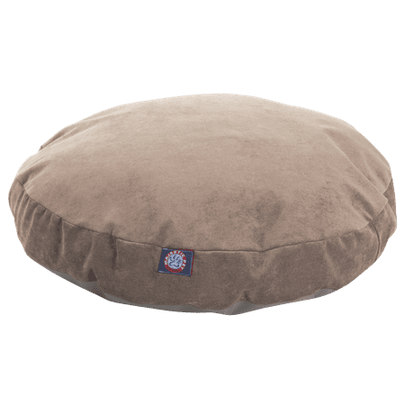 UPC: 0788995508571 | Majestic Pet Villa Round Dog Bed Velvet Removable Cover Pearl Medium 36  x 36  x 5