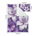 thumbnail image 5 of Purple Butterflies and Lilies Duvet Cover and Pillowcase Set for Single Bedding, Bedroom Accessories for Kids Teens, 5 of 5
