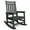 Black/with Vertical Backrest, variant on Riedhoff Outdoor Adult Rocking Chair with Vertical Backrest, HDPE Frame, 35.04 x 24.01 x 40.16", Black