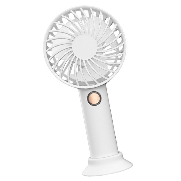 Ventilador de mano portátil, ventilador de cara de refrigeración, mini ventilador de mano, 3 velocidades, ventilador de escritorio recargable por USB, Blanco Sunnimix Ventilador de mano portátil