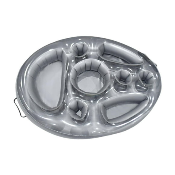 Portabebidas flotante para piscina, barra inflable para servir, bandeja ligera y multifuncional para aperitivos de frutas, ideal para interiores y