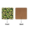 thumbnail image 2 of Xecao Fresh Avocado for MDF Cork Coaster 4 Pcs,Drink Coasters,Suit for House Warming Gifts New Home ,Coffee Table Decor-Square, 2 of 7