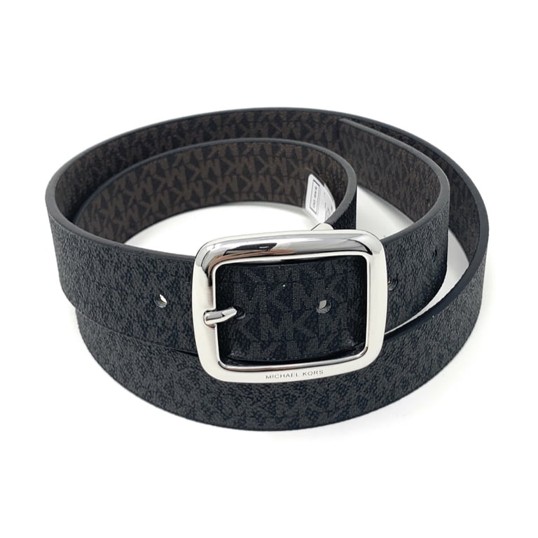 NWT MICHAEL Michael Kors Reversible Belt Black Brown MK Logo Strap Women’s M MICHAEL KORS Women main image 4