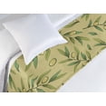 thumbnail image 3 of Botanical Bed Runner, Summer Vibes Olive With Leaves Pattern on Meadow Colored Backplane, Decorative Accent Bedding Scarf for Hotels Homes & Guest Rooms, Twin, Avocado Green Fern Green, by Ambesonne, 3 of 3