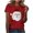 Red, variant on Christmas Shirts for Women Santa Claus T-Shirt Casual Holiday Xmas Short Sleeve Crew Neck Tee Tops