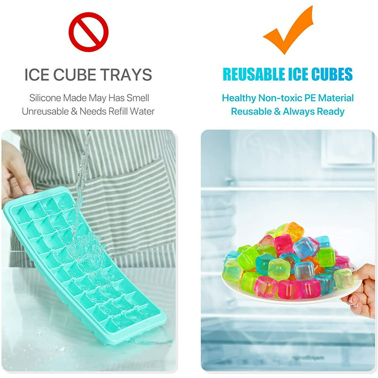 30 Piece Plastic Reusable Fruit Ice Cubes Coolers Refreeze BPA Free