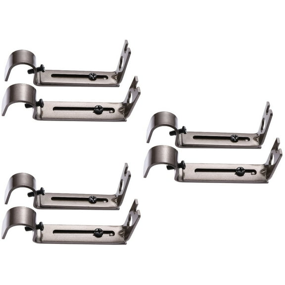 Window Adjustable Curtain Rods for Windows Brackets Stick Holder Drapery Pole 6 PCS