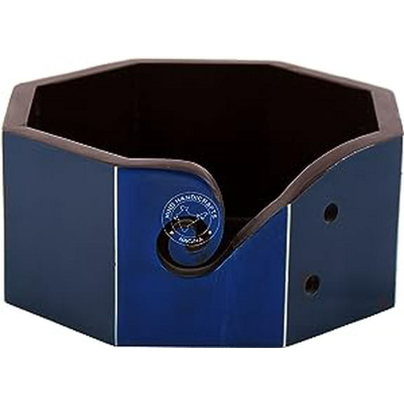 Hind Handicrafts Antique Wooden Portable Yarn Storage Bowl - Solid Dark Handmade Crafted - Holder for Knitting Crochet Hook Accessories (6" x 6" x 3", Multi-B)